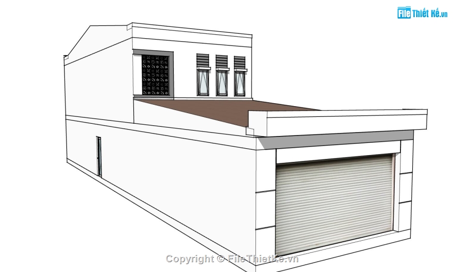 biệt thự 2 tầng,biệt thự sketchup,Model sketchup biệt thự,sketchup biệt thự 2 tầng