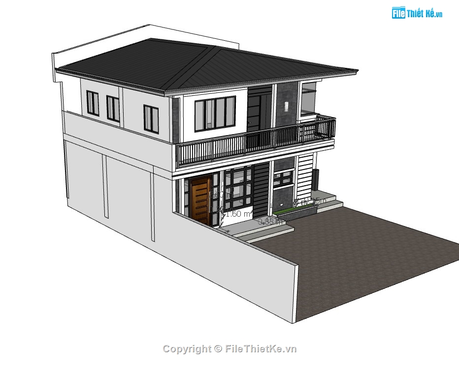 biệt thự,su biệt thự,sketchup biệt thự,su biệt thự 2 tầng,sketchup biệt thự 2 tầng