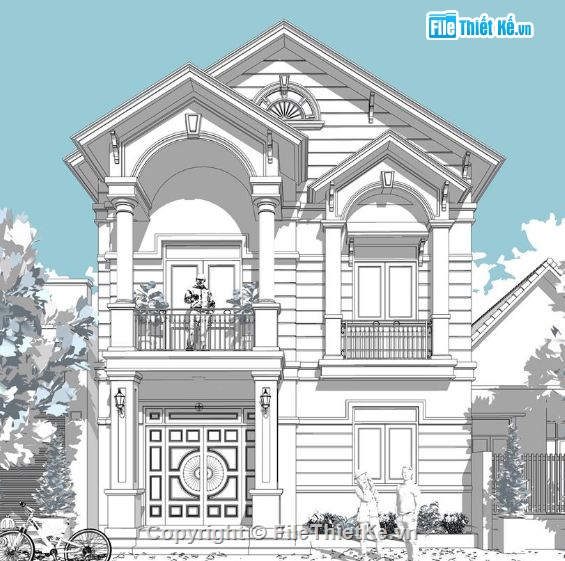 biệt thự  tầng,biệt thự 2 tầng,1 tầng,biệt thự 1 tầng,Sketchup