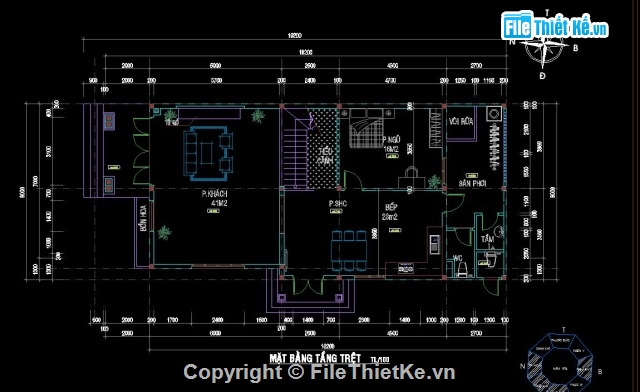 biệt thự 2 tầng 8x19.2m,biệt thự 2 tầng,SU biệt thự 2 tầng