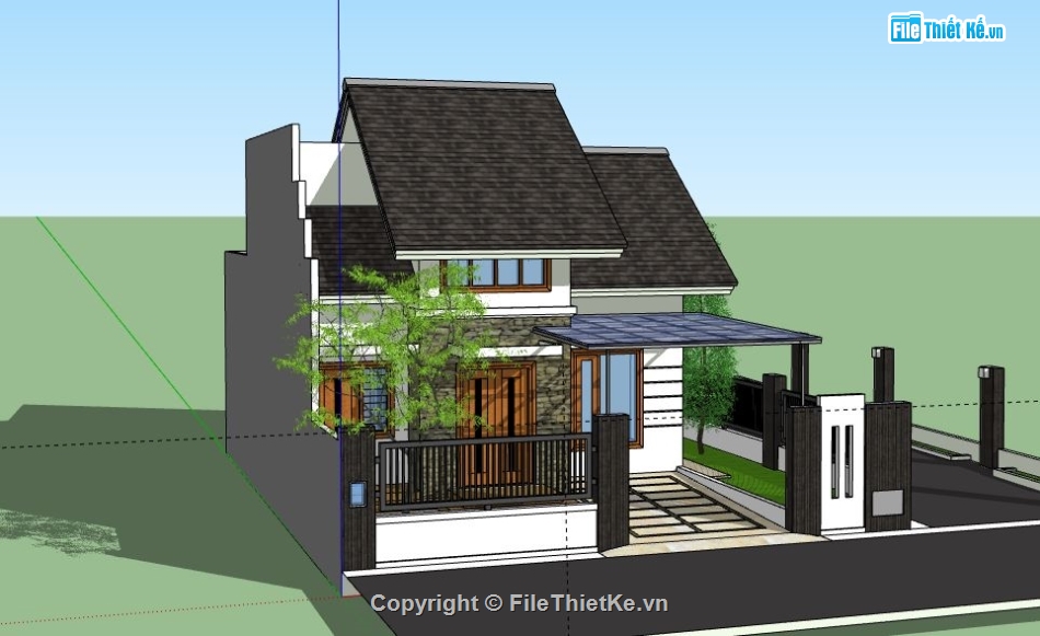 Biệt thự 2 tầng,model su biệt thự 2 tầng,biệt thự 2 tầng model su