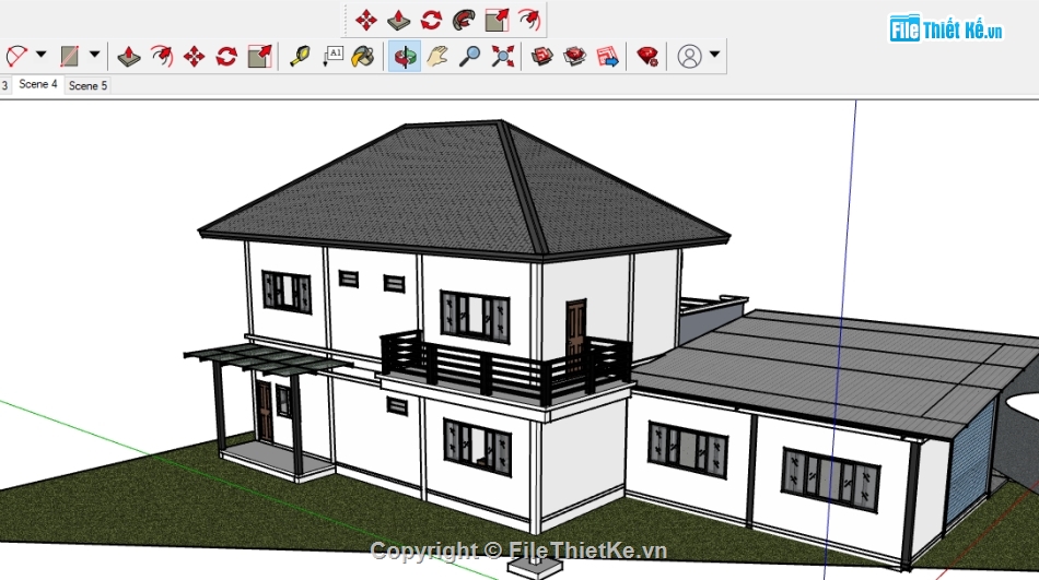 biệt thự 2 tầng,Model su biệt thự 2 tầng,su biệt thự 2 tầng,File su biệt thự 2 tầng