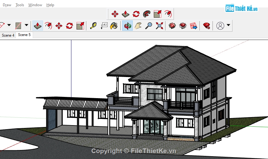 biệt thự 2 tầng,Model su biệt thự 2 tầng,su biệt thự 2 tầng,File su biệt thự 2 tầng