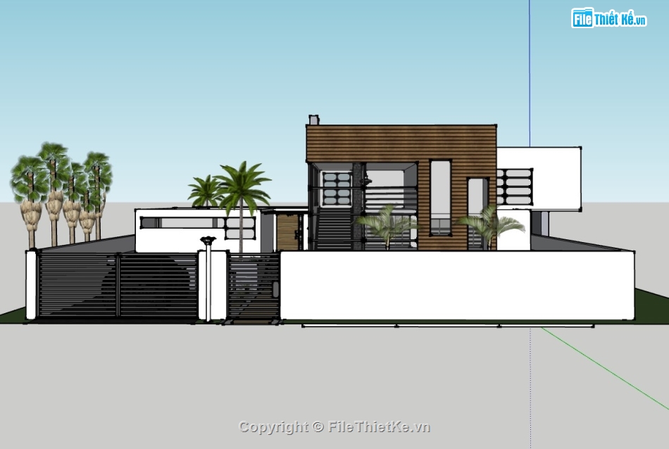 biệt thự hiện đại,biệt thự 2 tầng,biệt thự sketchup,sketchup biệt thự,Model sketchup biệt thự,sketchup biệt thự 2 tầng hiện đại