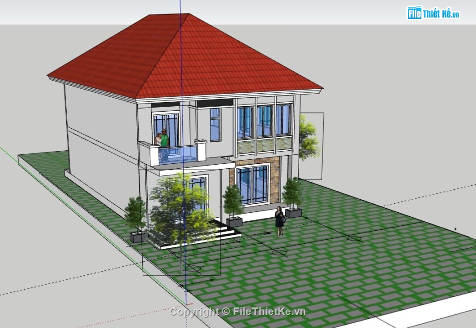 model su biệt thự 2 tầng,biệt thự 2 tầng file su,sketchup biệt thự 2 tầng,file sketchup biệt thự 2 tầng,biệt thự 2 tầng model su