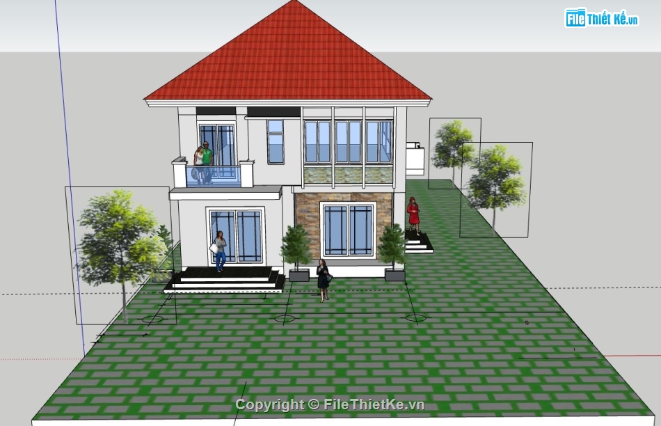 model su biệt thự 2 tầng,biệt thự 2 tầng file su,sketchup biệt thự 2 tầng,file sketchup biệt thự 2 tầng,biệt thự 2 tầng model su