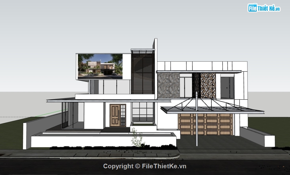 biệt thự 2 tầng,biệt thự hiện đại,biệt thự mới,biệt thự sketchup,sketchup biệt thự,Model sketchup biệt thự