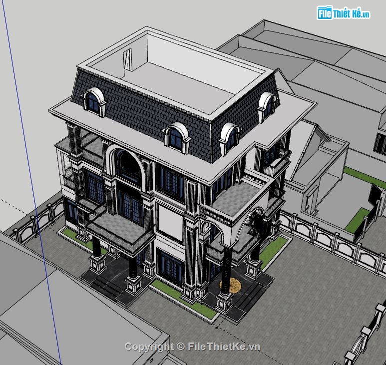 model su biệt thự 3 tầng,file sketchup biệt thự 3 tầng,sketchup biệt thự 3 tầng,biệt thự 3 tầng file sketchup,file su biệt thự 3 tầng