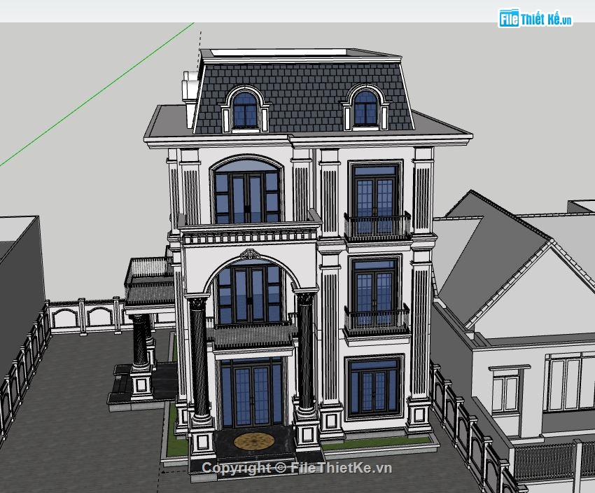 model su biệt thự 3 tầng,file sketchup biệt thự 3 tầng,sketchup biệt thự 3 tầng,biệt thự 3 tầng file sketchup,file su biệt thự 3 tầng