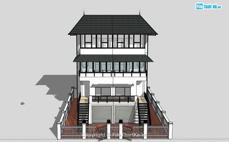 Biệt thự 3 tầng,model su biệt thự 3 tầng,file sketchup biệt thự 3 tầng,biệt thự 3 tầng file sketchup,sketchup biệt thự 3 tầng