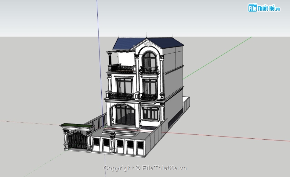 biệt thự 3 tầng,phối cảnh biệt thự 3 tầng,thiết kế biệt thự 3 tầng,model su biệt thự 3 tầng