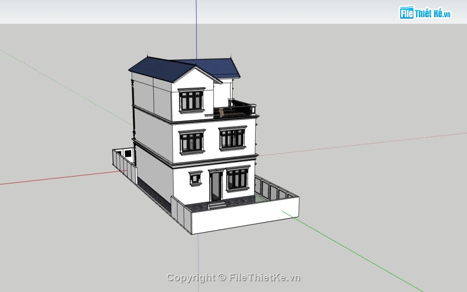 biệt thự 3 tầng,phối cảnh biệt thự 3 tầng,thiết kế biệt thự 3 tầng,model su biệt thự 3 tầng