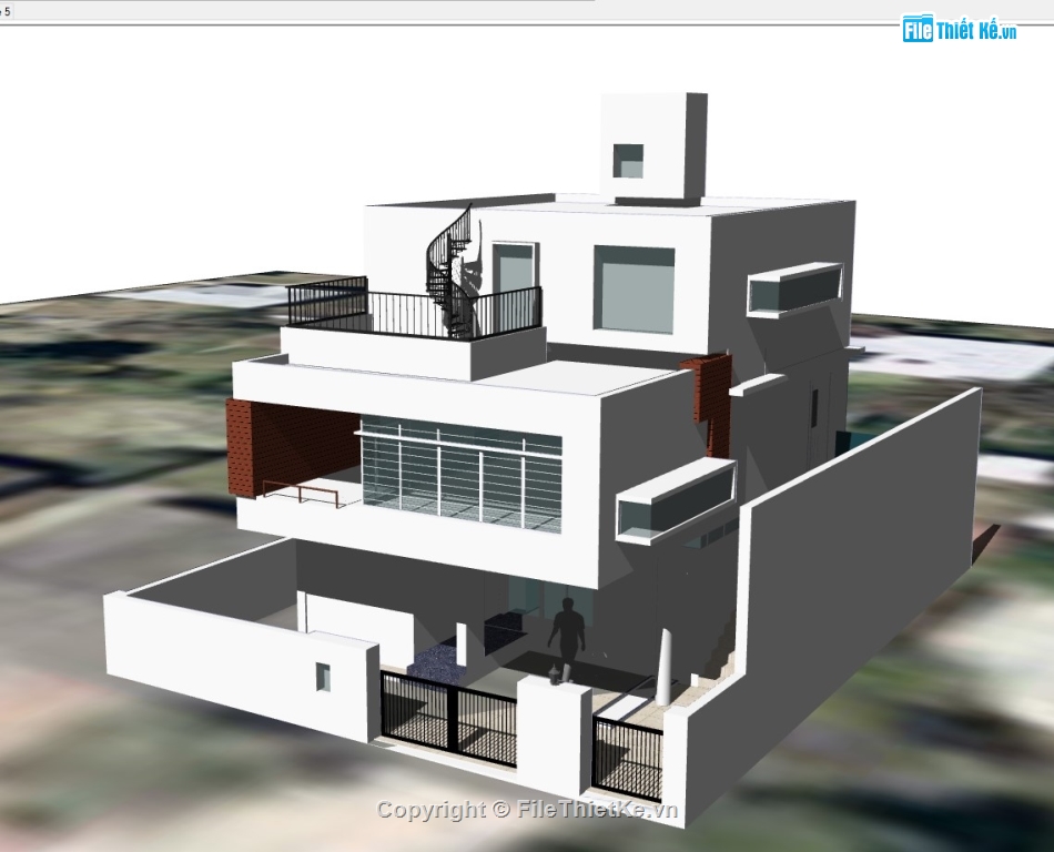 biệt thự,biệt thự hiện đại,biệt thự 3 tầng,biệt thự 3 tầng đẹp,biệt thự sketchup,biệt thự hiện đại 3 tầng