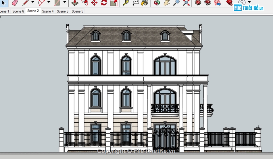 Sketchup biệt thự 3 tầng,file sketchup biệt thự 3 tầng,File su biệt thự 3 tầng,model biệt thự 3 tầng,Model su biệt thự 3 tầng