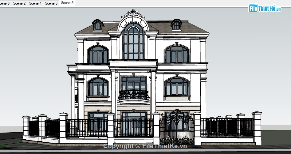 Sketchup biệt thự 3 tầng,file sketchup biệt thự 3 tầng,File su biệt thự 3 tầng,model biệt thự 3 tầng,Model su biệt thự 3 tầng