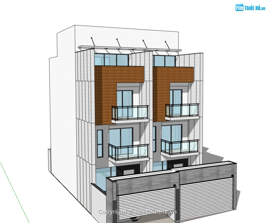 sketchup biệt thự 4 tầng,model su biệt thự 4 tầng,model 3d biệt thự 4 tầng,file su biệt thự 4 tầng