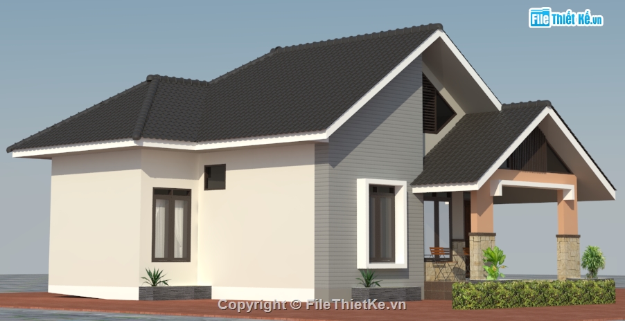 biệt thự nhà vườn,nhà ở,nhà biệt thự,nhà vườn,biệt thự sketchup,sketchup nhà ở