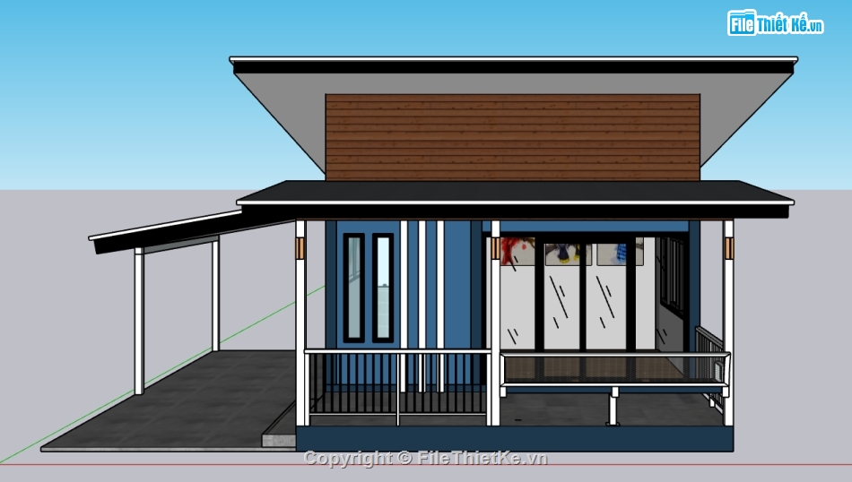 model su căn hộ,file sketchup căn hộ,sketchup homestay,file sketchup homestay,Model khu nghủi