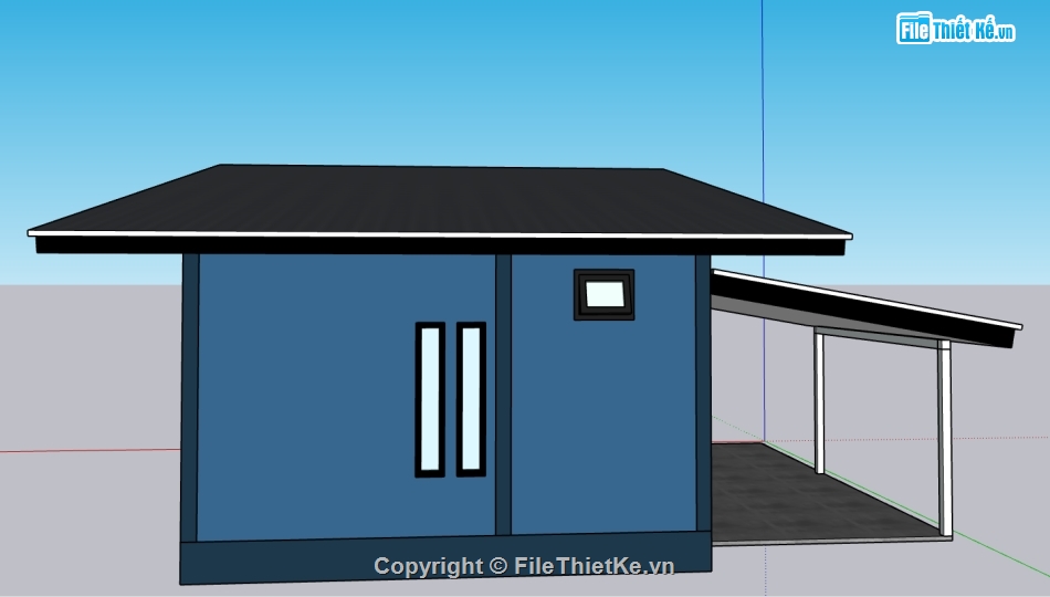 model su căn hộ,file sketchup căn hộ,sketchup homestay,file sketchup homestay,Model khu nghủi