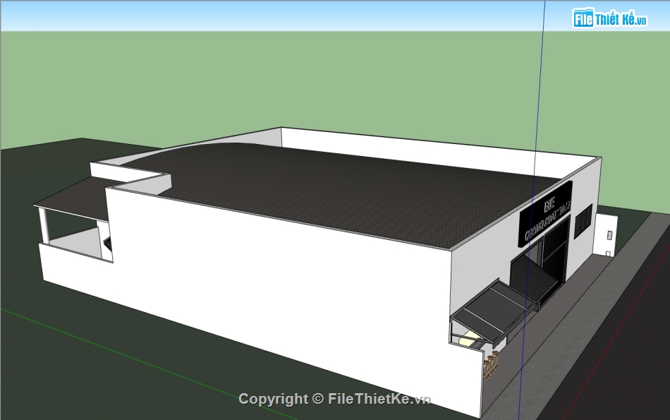 sketchup cửa hàng,file 3d cửa hàng,model 3d cửa hàng,file sketchup cửa hàng