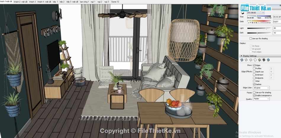 nội thất chung cư,sketchup nội thất,Model nội thất,Model sketchup nội thất chung cư