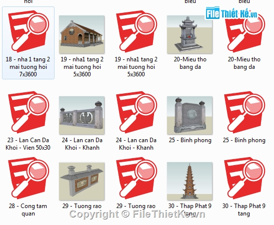 sketchup điện thờ,sketchup cổng tam quan,sketchup mộ đá,sketchup hàng rào đá