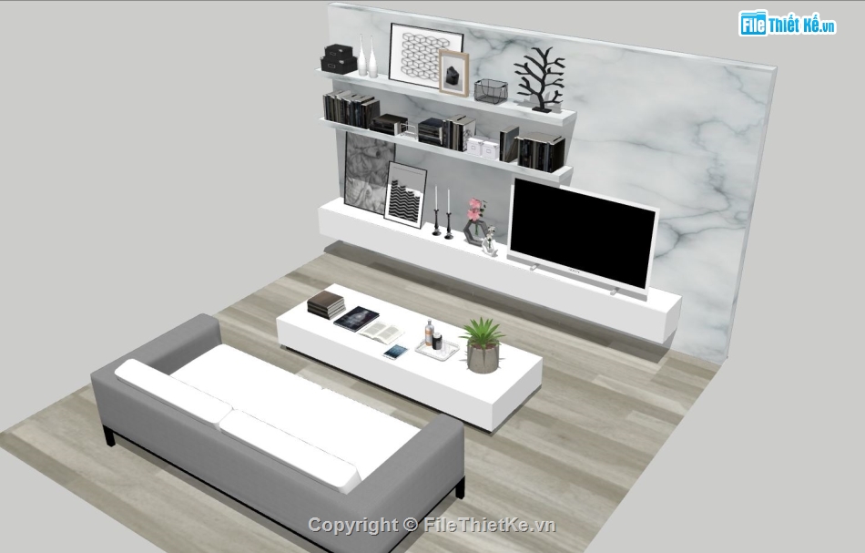 sketchup phòng khách,phòng khách hiện đại,phòng khách đẹp,nội thất phòng khách hiện đại