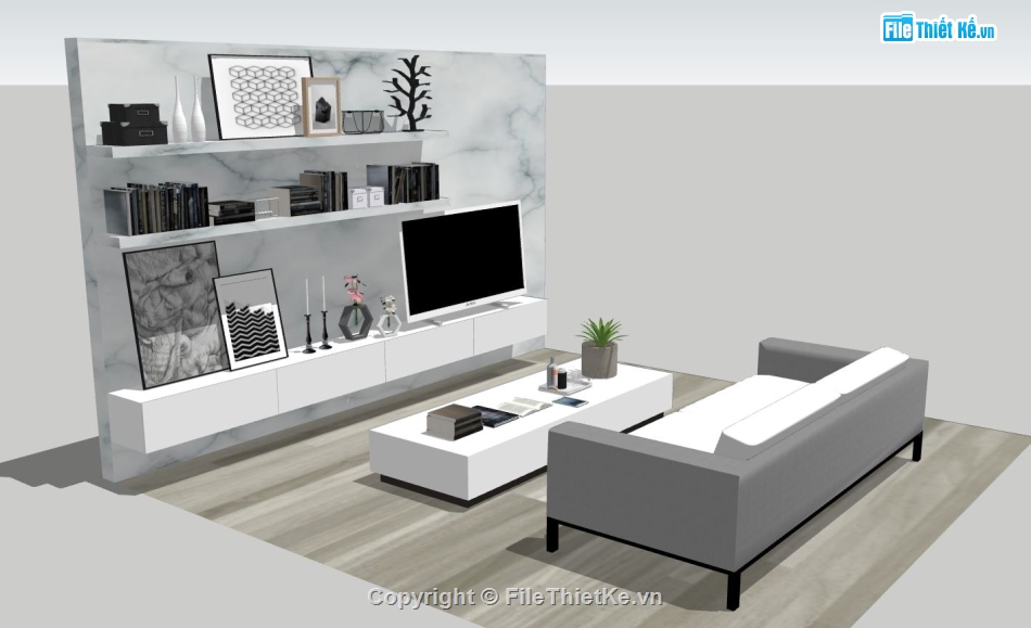 sketchup phòng khách,phòng khách hiện đại,phòng khách đẹp,nội thất phòng khách hiện đại