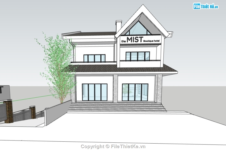 homestay,homestay sketchup,sketchup homestay,Model sketchup homestay,File home stay sketchup