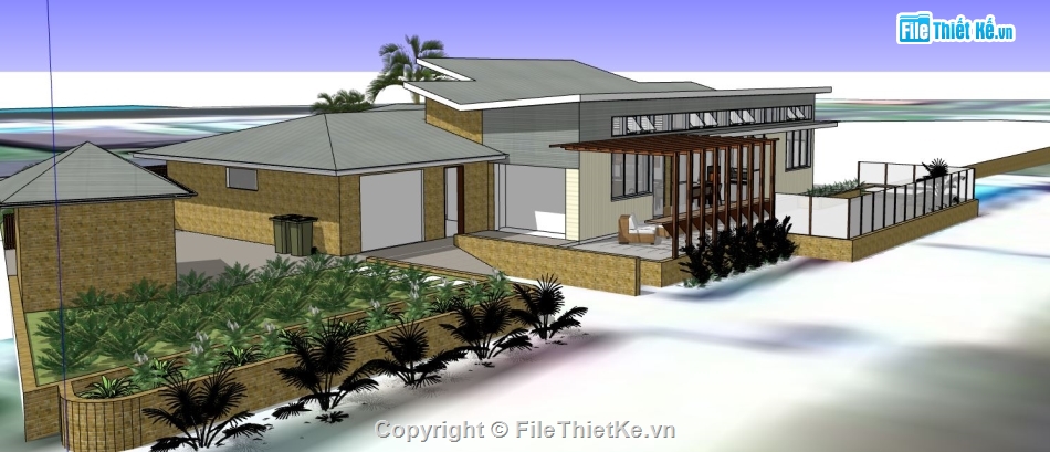 biệt thự hiện đại,mẫu biệt thự,1 tầng,biệt thự 1 tầng