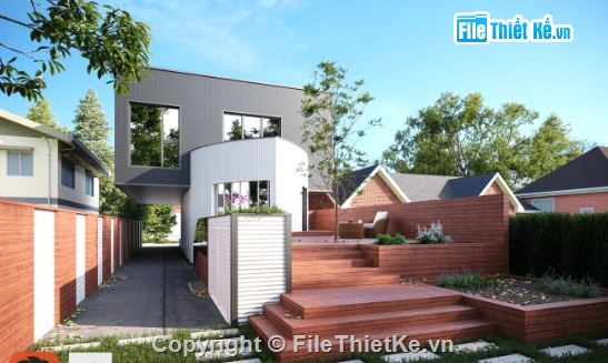 mẫu biệt thự sketchup,biệt thự sketchup,Model sketchup biệt thự,biệt thự phố hiện đại,biệt thự phố 9x27m