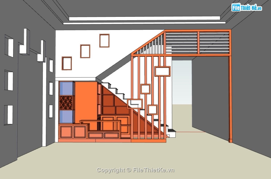 cầu thang,mẫu cầu thang,sketchup cầu thang