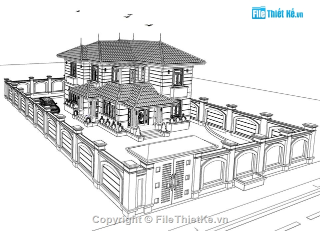 mẫu biệt thự,biệt thự 2 tầng,nhà biệt thự,biệt thự mẫu,mẫu nhà biệt thự