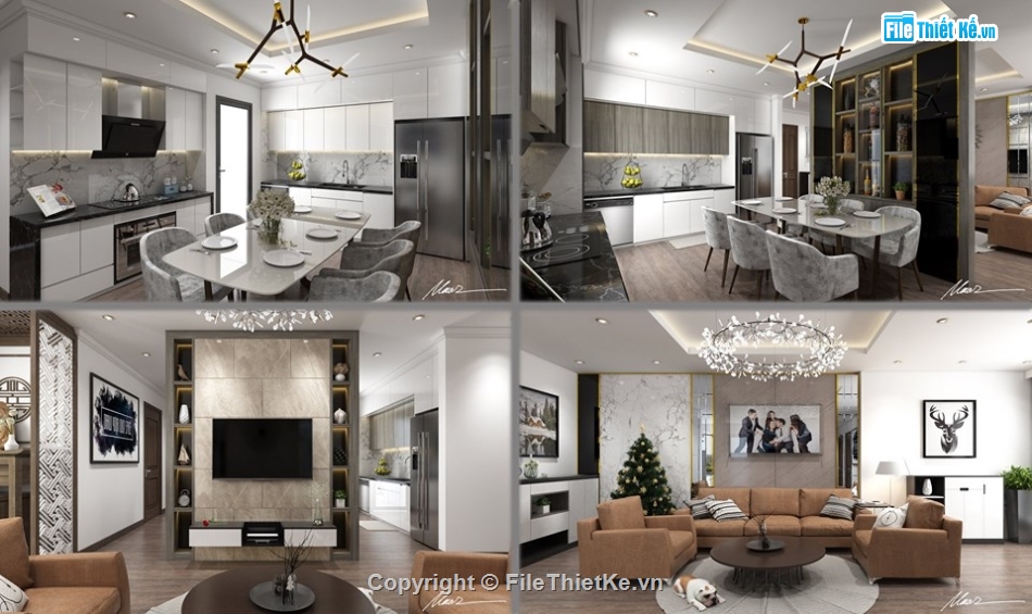 model khách bếp,3d phòng khách bếp,su khách bếp,sketchup nội thất phòng khách bếp