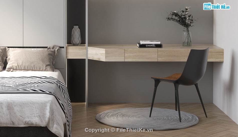 Model phòng ngủ,mẫu phòng ngủ,phòng ngủ sketchup,thiết kế phòng ngủ sketchup