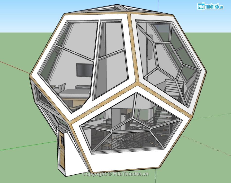 sketchup nhà rubik,file 3d  nhà rubik,model su  nhà rubik,file su  nhà rubik