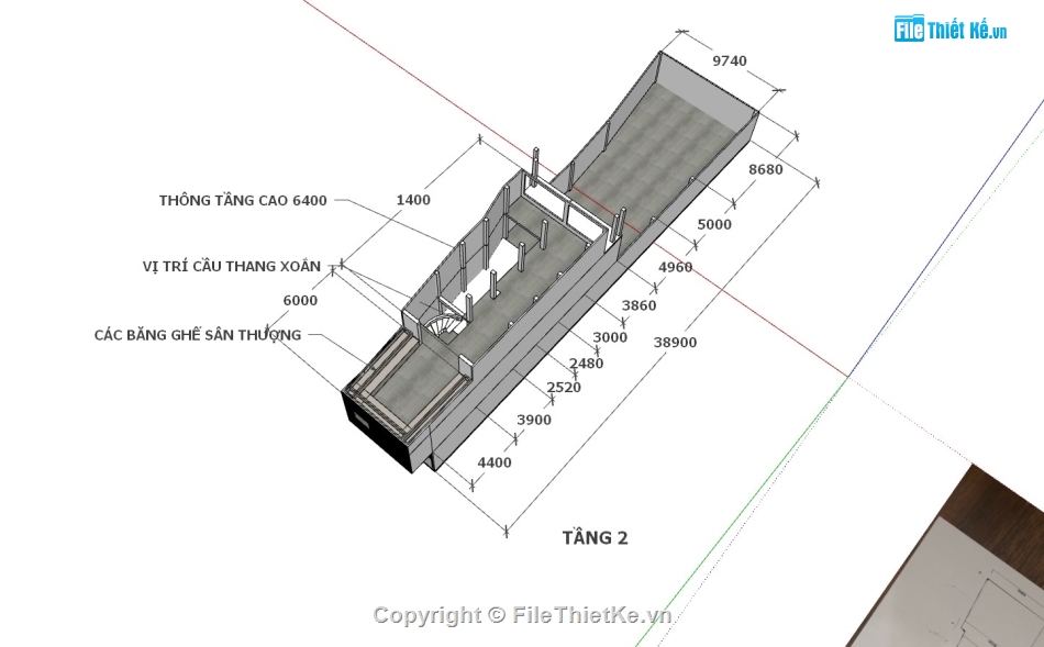 sketchup nhà hàng,su nhà hàng,nhà hàng