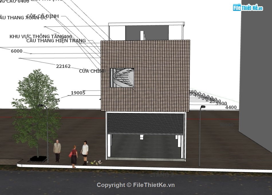 sketchup nhà hàng,su nhà hàng,nhà hàng