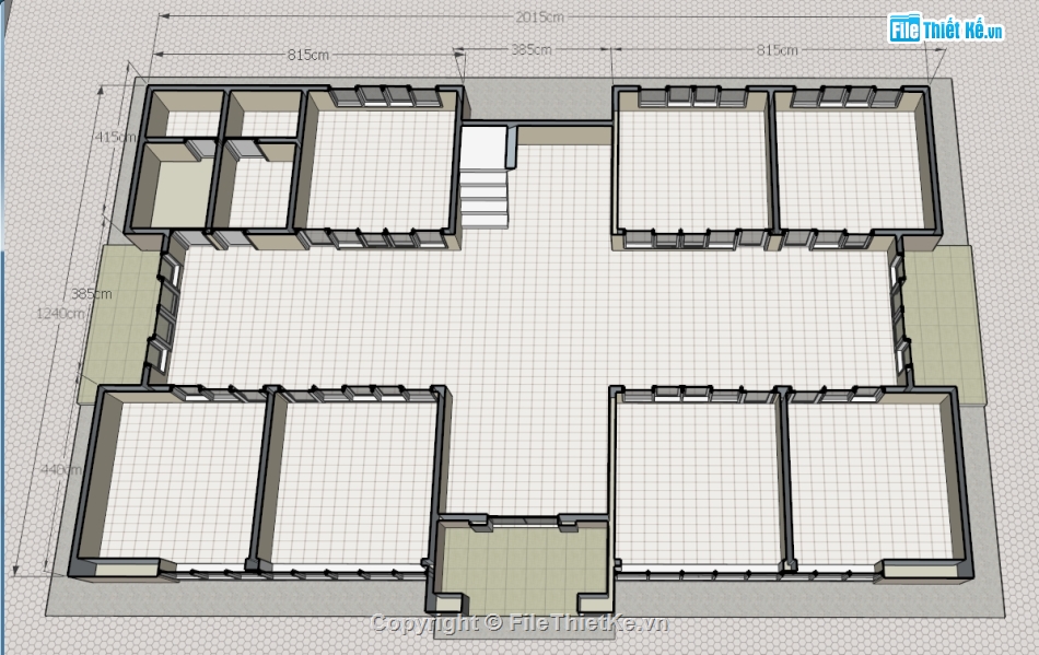 nhà làm việc cơ quan,Sketchup nhà làm việc,Model su nhà làm việc,File sketchup cơ quan