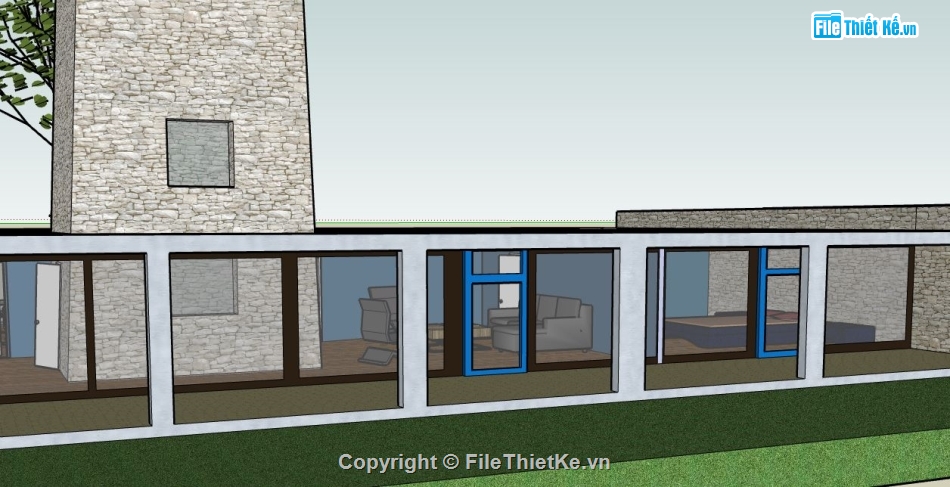 Model sketchup nhà hiện đại,model su nhà nghỉ dưỡng,su nhà nghỉ dưỡng