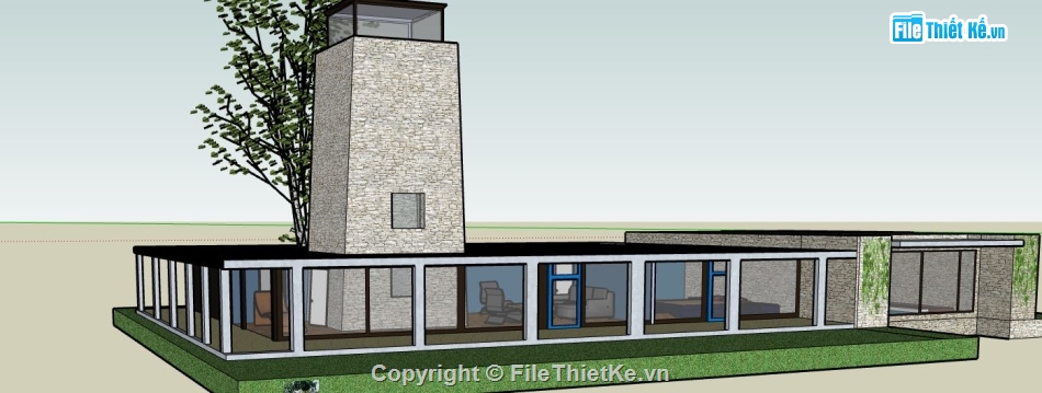 Model sketchup nhà hiện đại,model su nhà nghỉ dưỡng,su nhà nghỉ dưỡng