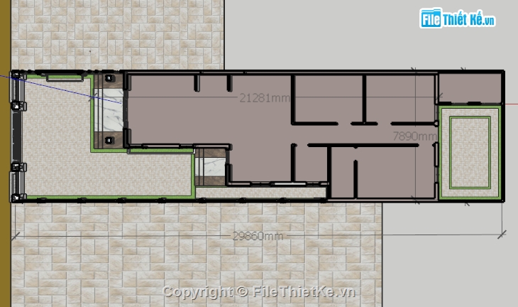 biệt thự vườn,sketchup biệt thự,biệt thự nhà vườn