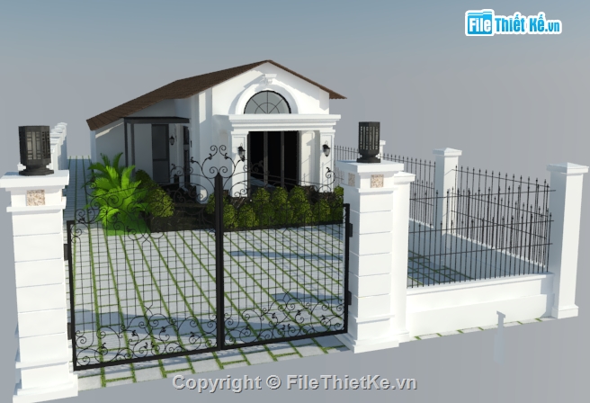 biệt thự đẹp,biệt thự nhà vườn,su biệt thự 1 tầng