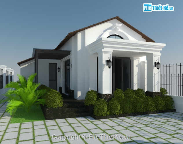 biệt thự đẹp,biệt thự nhà vườn,su biệt thự 1 tầng