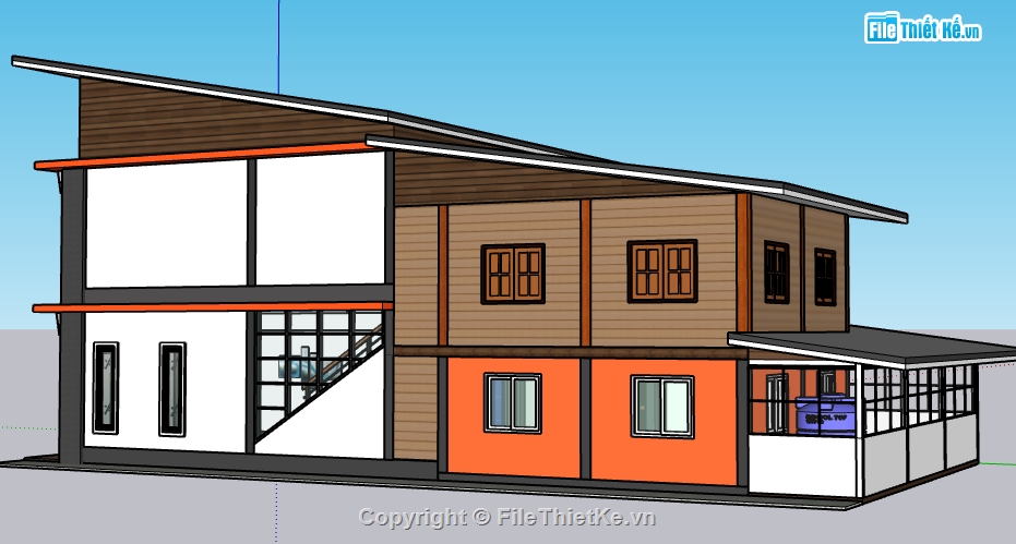 3d sketchup nhà ở gia đình,file sketchup nhà phố 2 tầng,Model sketchup nhà phố 2 tầng,File 3d sketchup nhà 2 tầng