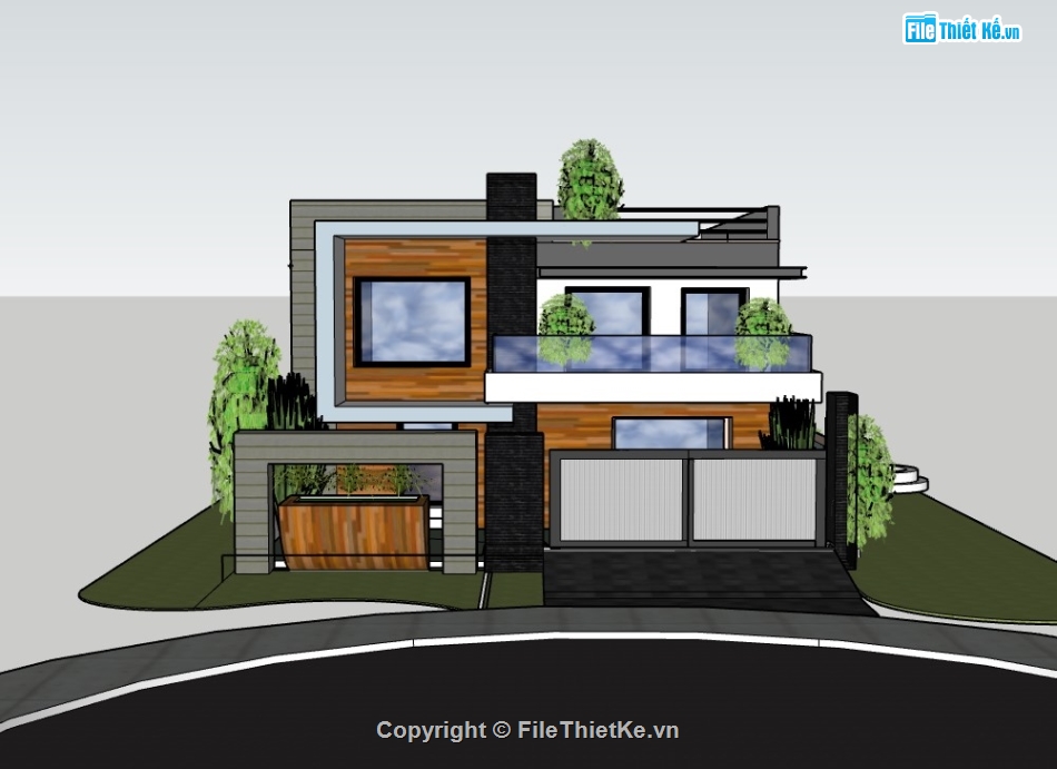 nhà phố sketchup,su nhà phố,sketchup nhà phố,su nhà phố 2 tầng