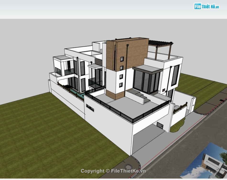 nhà phố 2 tầng,su nhà phố,sketchup nhà phố 2 tầng,su nhà phố 2 tầng