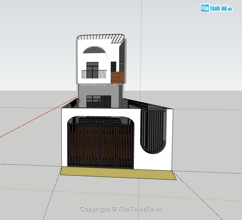 nhà phố,su nhà phố,sketchup nhà phố,su nhà phố 2 tầng,sketchup nhà phố 2 tầng