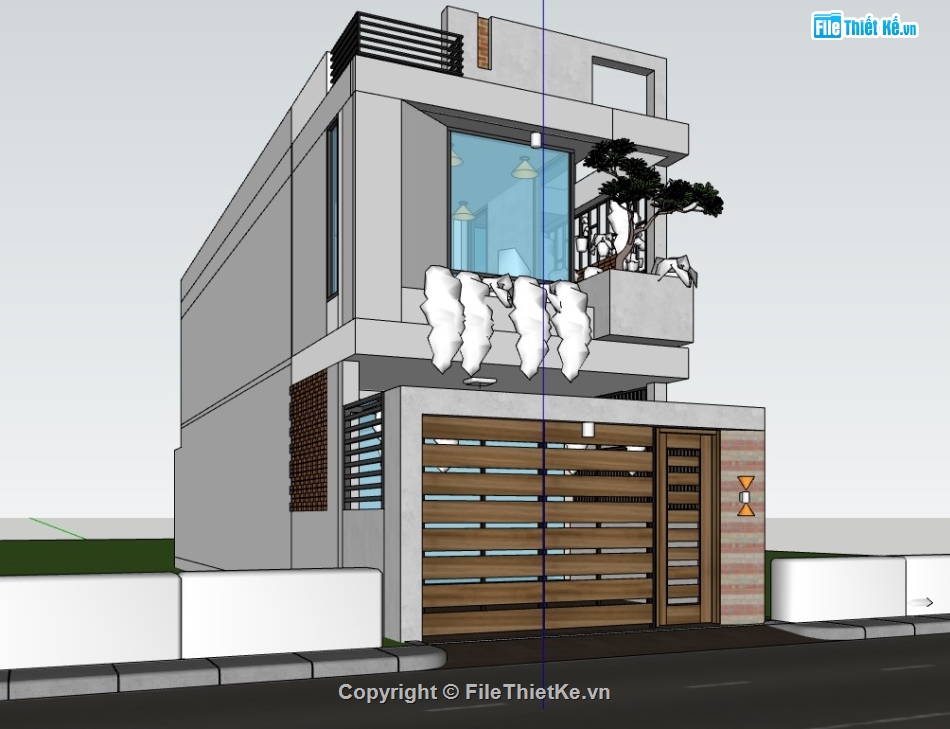 nhà phố sketchup,su nhà phố,sketchup nhà phố,sketchup nhà phố 2 tầng