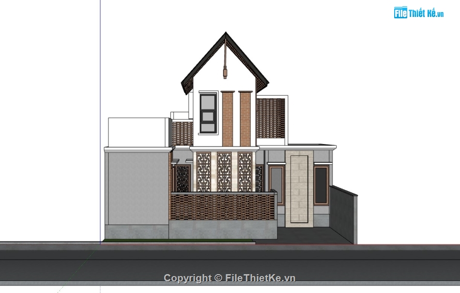 sketchup nhà phố,su nhà phố,sketchup nhà phố 2 tầng,su nhà phố 2 tầng